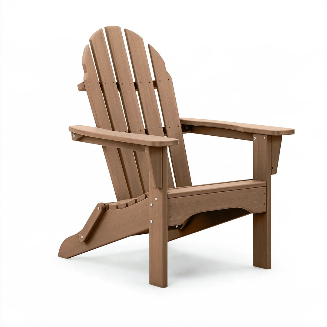 Adirondack Gartenstuhl 98 x 78 x 92 cm Holz Braun für Terrasse mit breiten Armlehnen