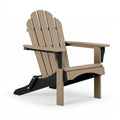 Adirondackstuhl 83 x 78 x 98 cm Kunststoff Taupe für Außenbereich mit breiten Armlehnen