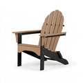 Adirondack-Gartenstuhl 90 x 75 x 100 cm Kunststoff in Holzoptik Braun Schwarz mit verstellbarer Rückenlehne