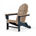 Adirondack-Gartenstuhl 83 x 80 x 98 cm aus Kunststoff in Beige Schwarz mit breiten Armlehnen