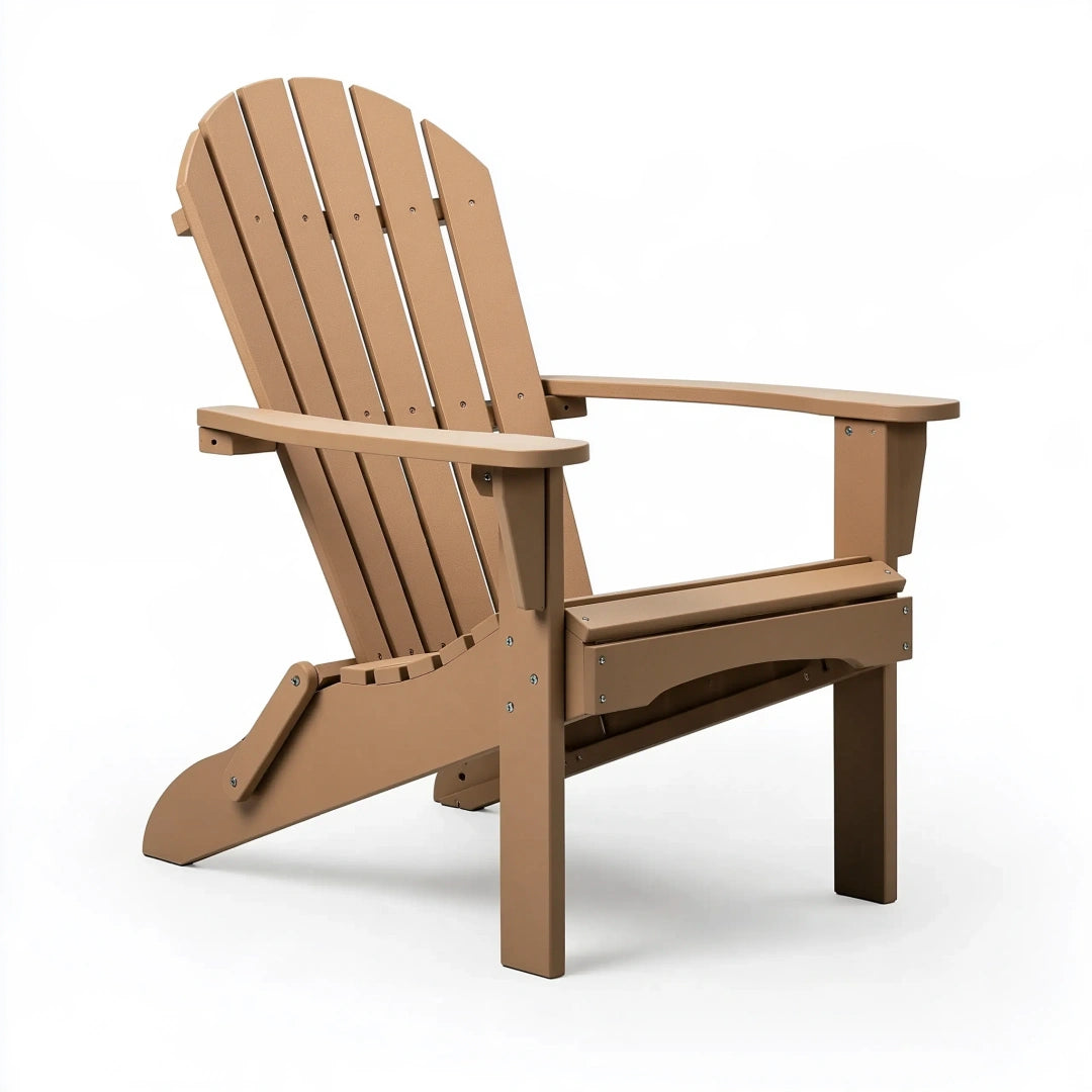 Adirondack Gartenstuhl 83 x 79 x 95 cm Kunststoff Braun mit breiten Armlehnen