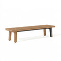 Gartenbank 180 x 40 x 45 cm Holz Natur mit Metallstrebe - Lattenbank für Außenbereich